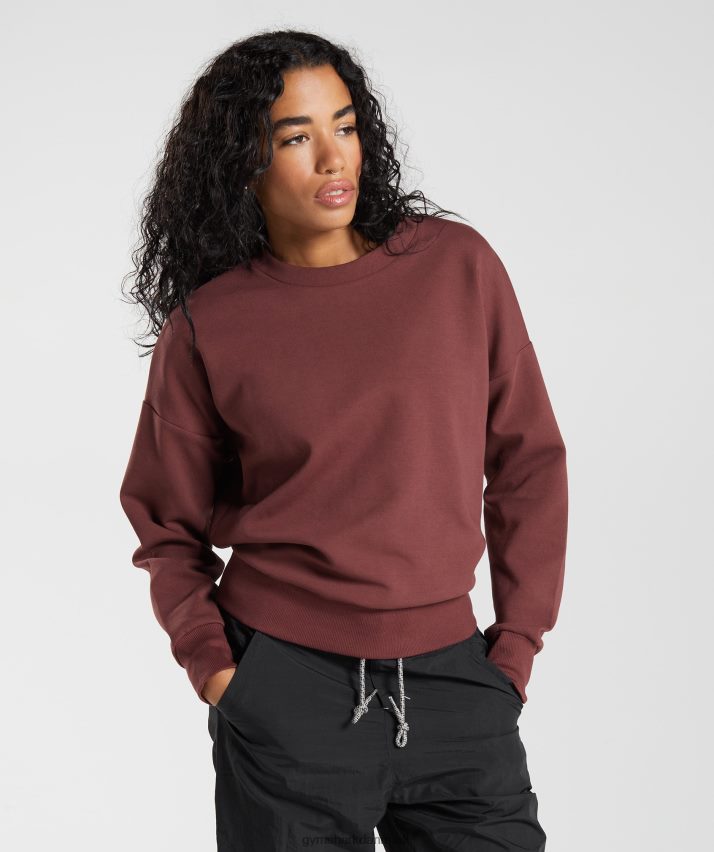 Kvinder Gymshark gentage svedbesætningen N4ZDDN391 kirsebær brun