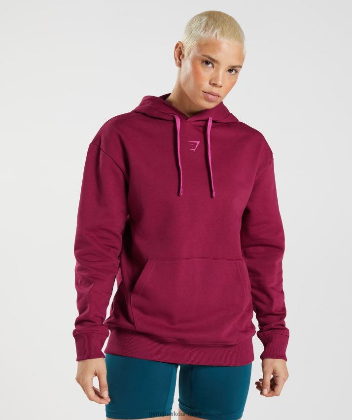 Kvinder Gymshark grafik fraktion hættetrøje N4ZDDN388 ribs lyserød