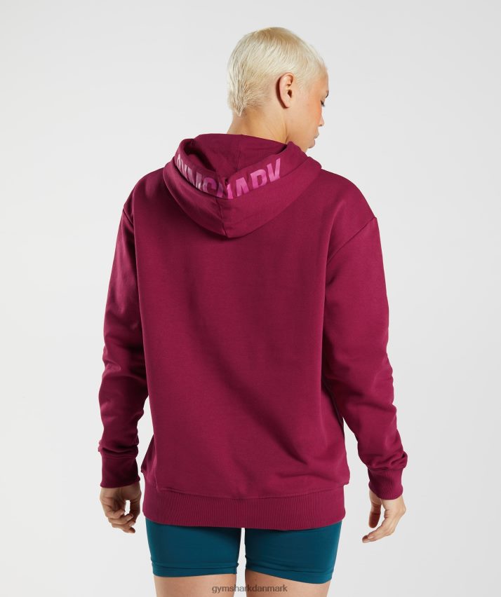 Kvinder Gymshark grafik fraktion hættetrøje N4ZDDN388 ribs lyserød