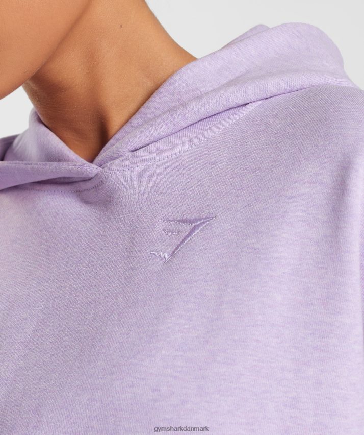 Kvinder Gymshark hviledag sweats hættetrøje N4ZDDN358 aura lilla mergel