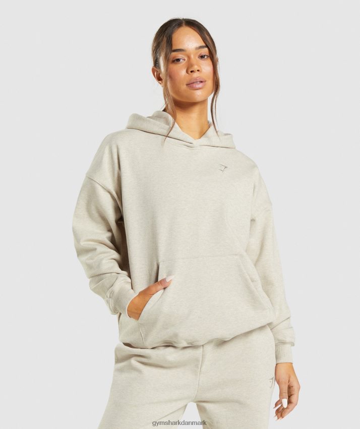 Kvinder Gymshark hviledag sweats hættetrøje N4ZDDN411 beige mergel