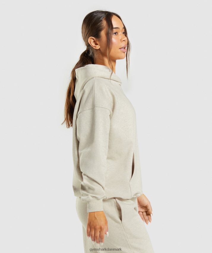 Kvinder Gymshark hviledag sweats hættetrøje N4ZDDN411 beige mergel