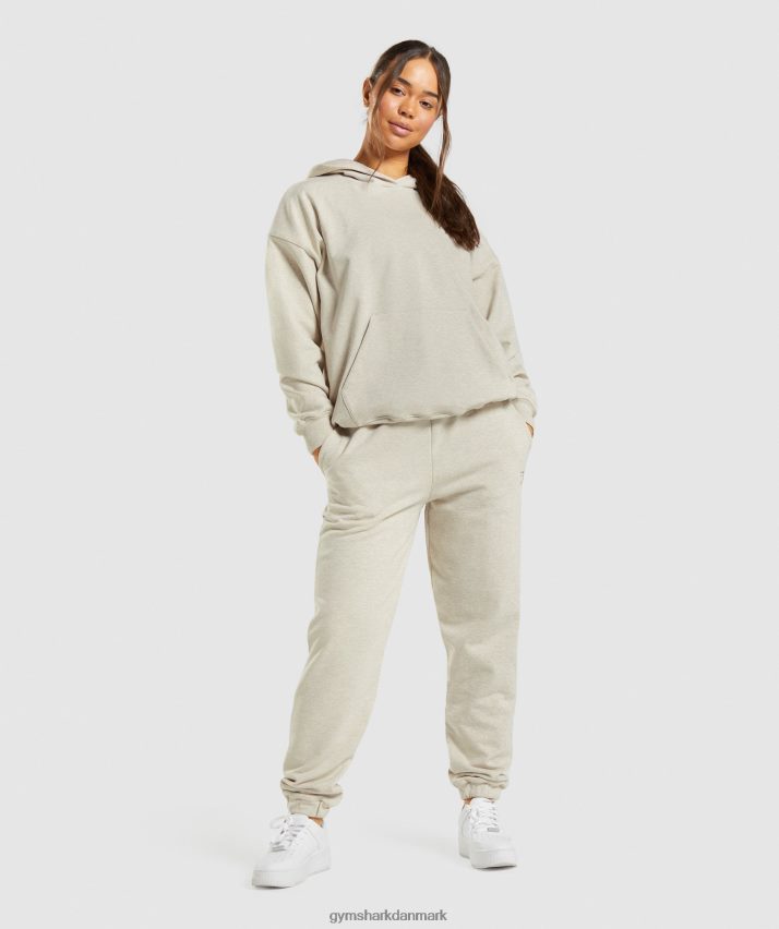 Kvinder Gymshark hviledag sweats hættetrøje N4ZDDN411 beige mergel