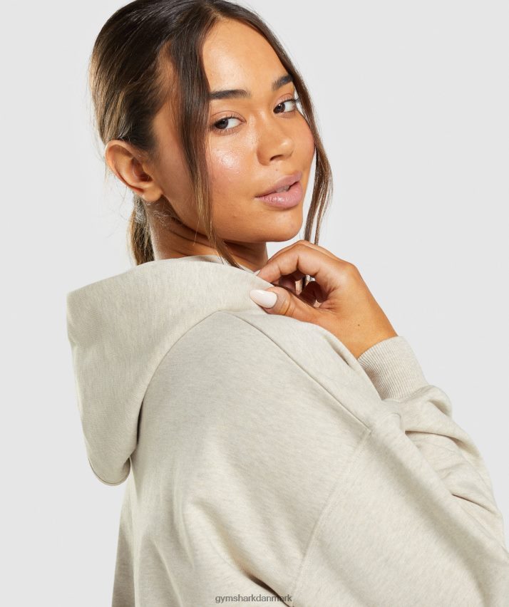Kvinder Gymshark hviledag sweats hættetrøje N4ZDDN411 beige mergel