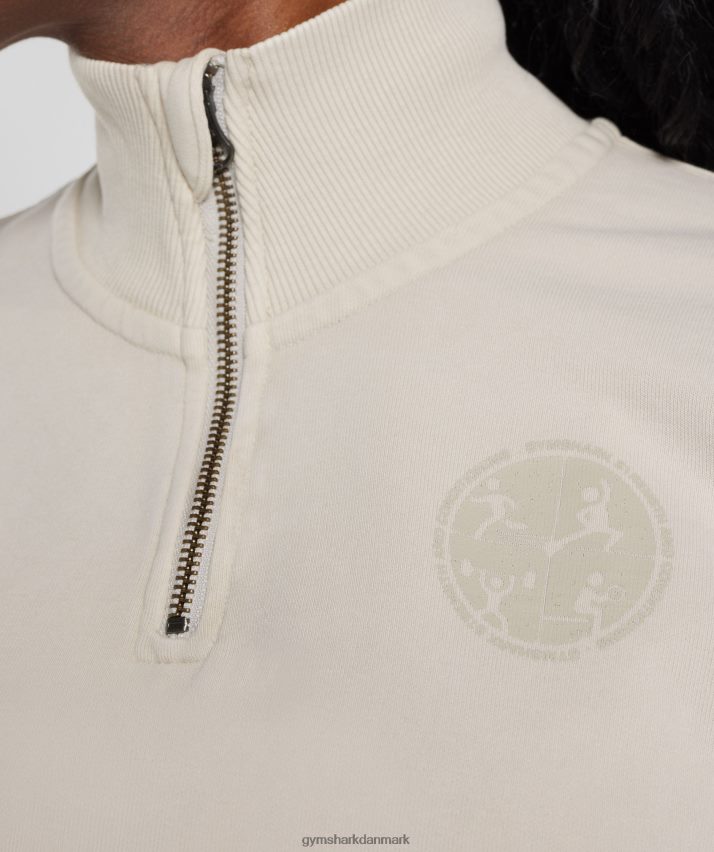 Kvinder Gymshark kollegialt 1/4 lynlås N4ZDDN380 champignon brun
