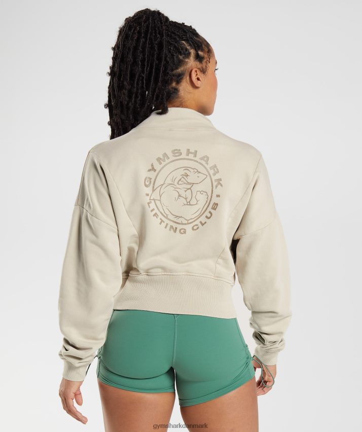 Kvinder Gymshark ældre vasket sweatshirt N4ZDDN399 småsten grå