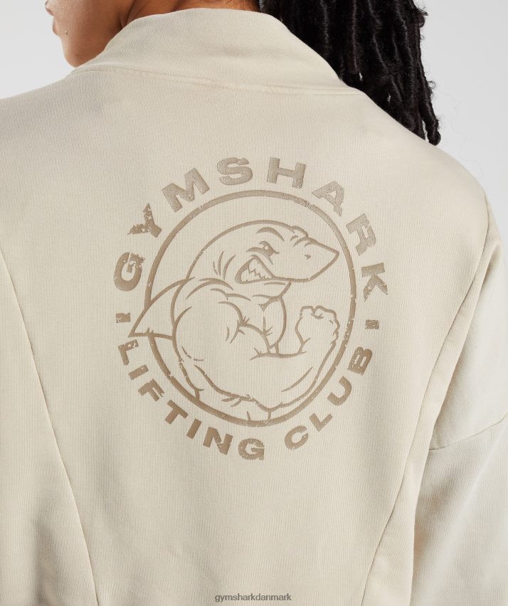 Kvinder Gymshark ældre vasket sweatshirt N4ZDDN399 småsten grå