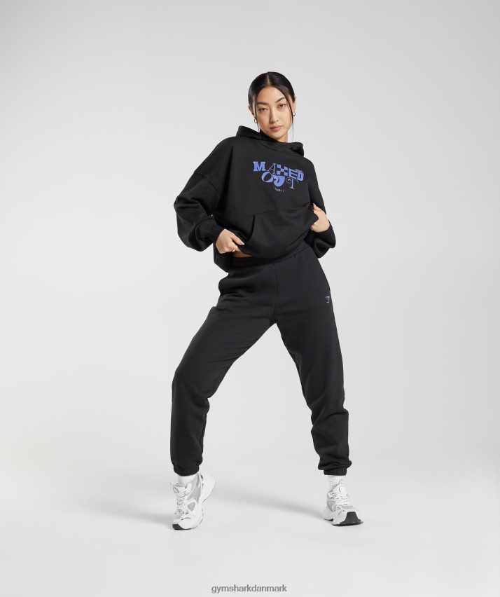 Kvinder Gymshark maxed out hættetrøje N4ZDDN355 sort