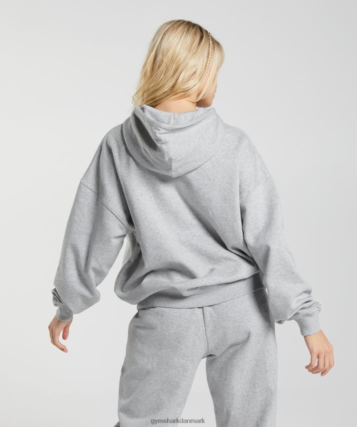 Kvinder Gymshark maxed out hættetrøje N4ZDDN360 lysegrå mergel