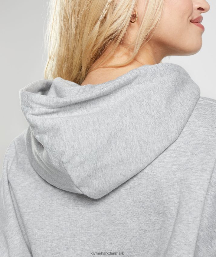 Kvinder Gymshark maxed out hættetrøje N4ZDDN360 lysegrå mergel