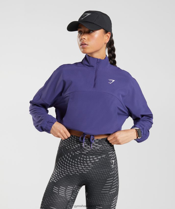 Kvinder Gymshark sport vindjakke N4ZDDN350 neptun lilla