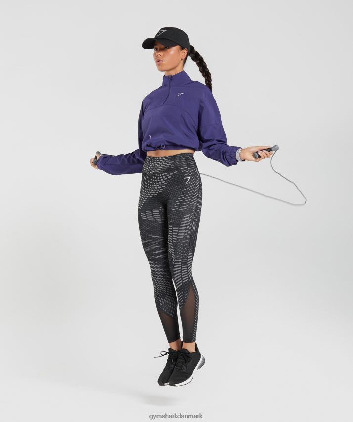 Kvinder Gymshark sport vindjakke N4ZDDN350 neptun lilla