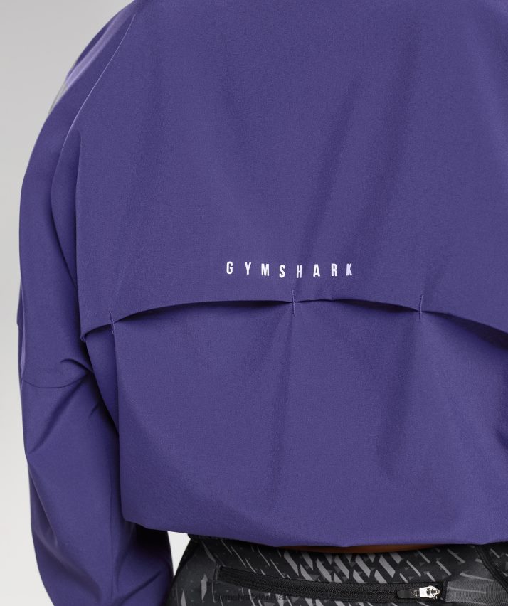 Kvinder Gymshark sport vindjakke N4ZDDN350 neptun lilla