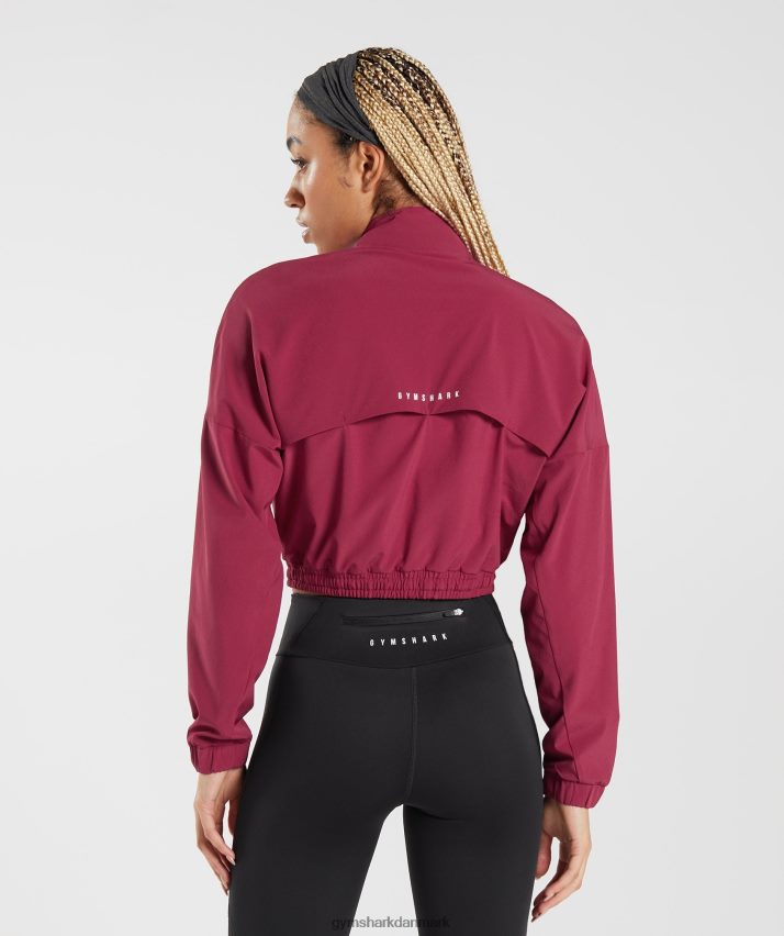 Kvinder Gymshark sport vindjakke N4ZDDN381 ribs lyserød
