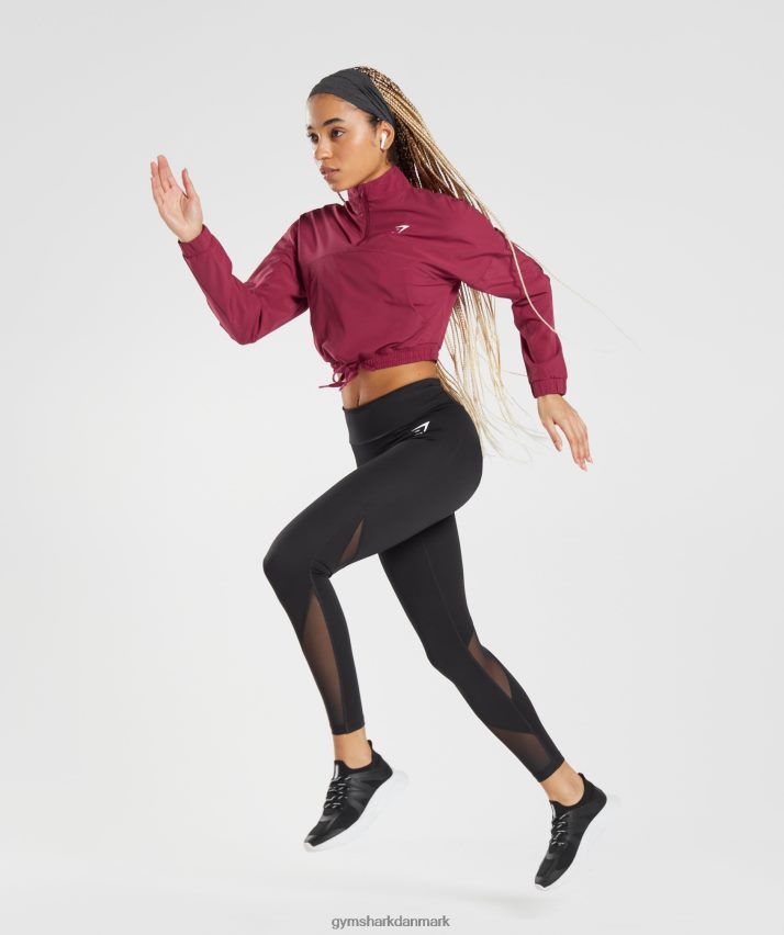 Kvinder Gymshark sport vindjakke N4ZDDN381 ribs lyserød