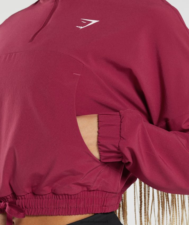 Kvinder Gymshark sport vindjakke N4ZDDN381 ribs lyserød