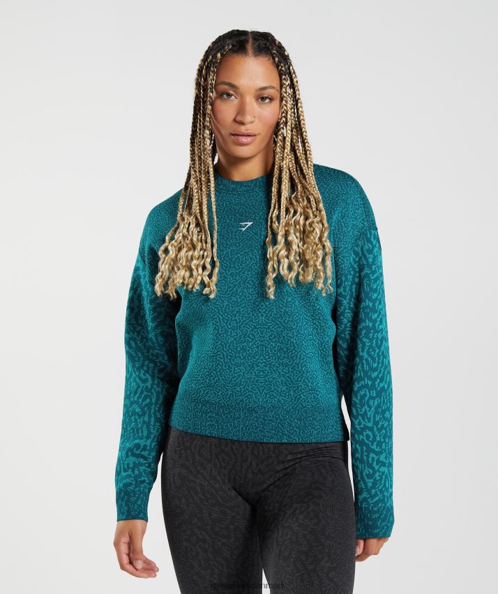 Kvinder Gymshark tilpasse dyresweatshirt N4ZDDN374 rev | vinter krikand