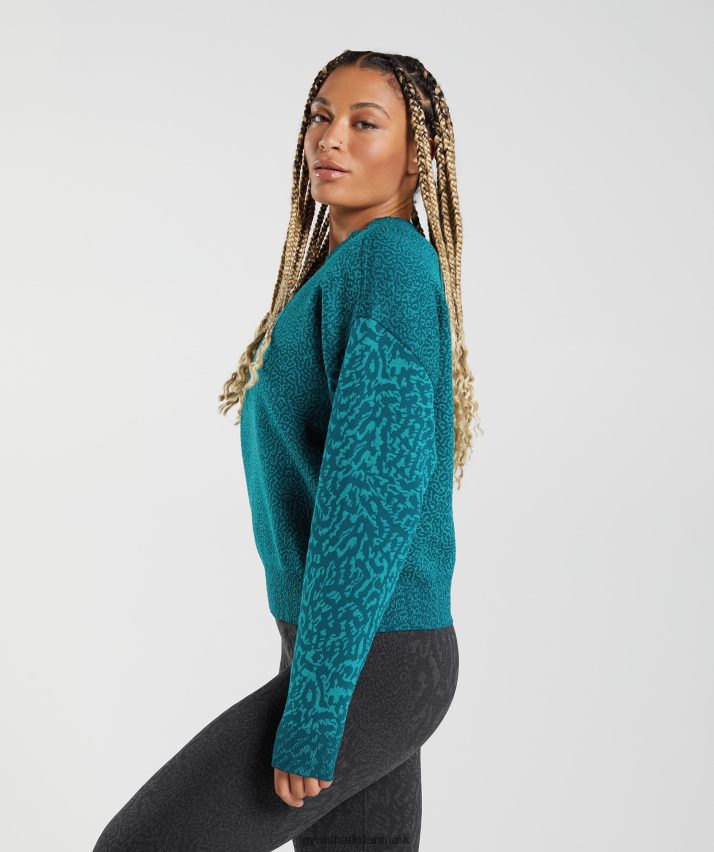 Kvinder Gymshark tilpasse dyresweatshirt N4ZDDN374 rev | vinter krikand