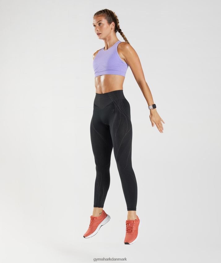 Kvinder Gymshark apex sømløse leggings N4ZDDN334 sort/onyx grå