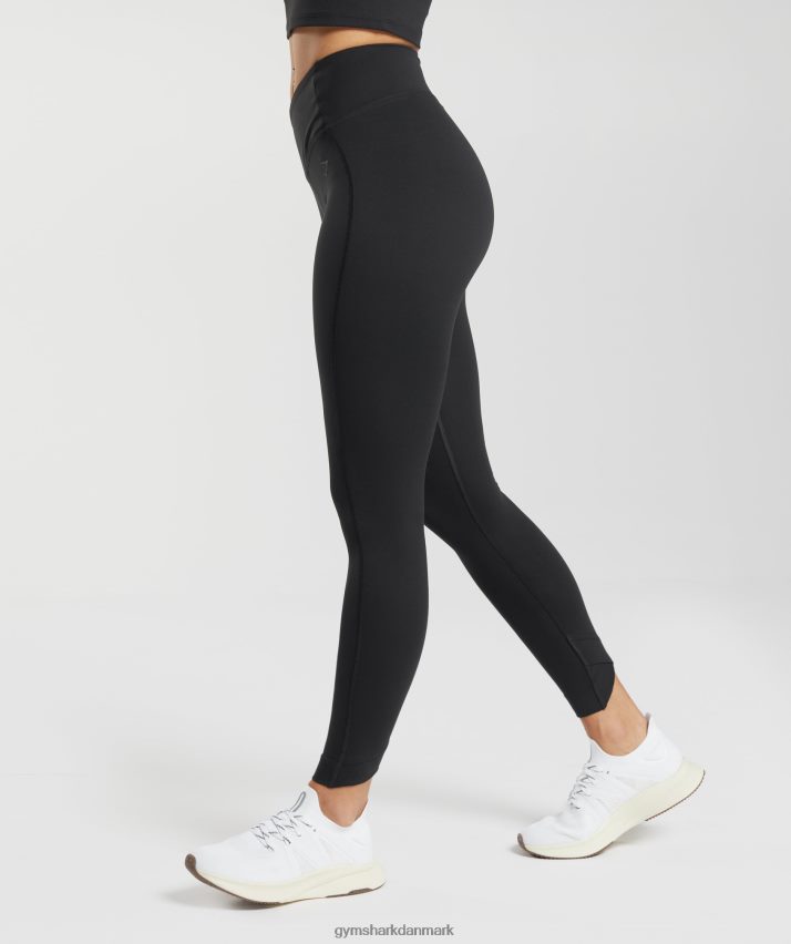 Kvinder Gymshark crossover leggings N4ZDDN242 sort