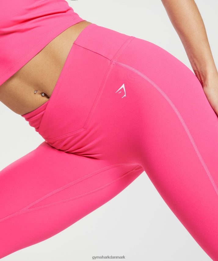 Kvinder Gymshark crossover leggings N4ZDDN274 lys fuchsia