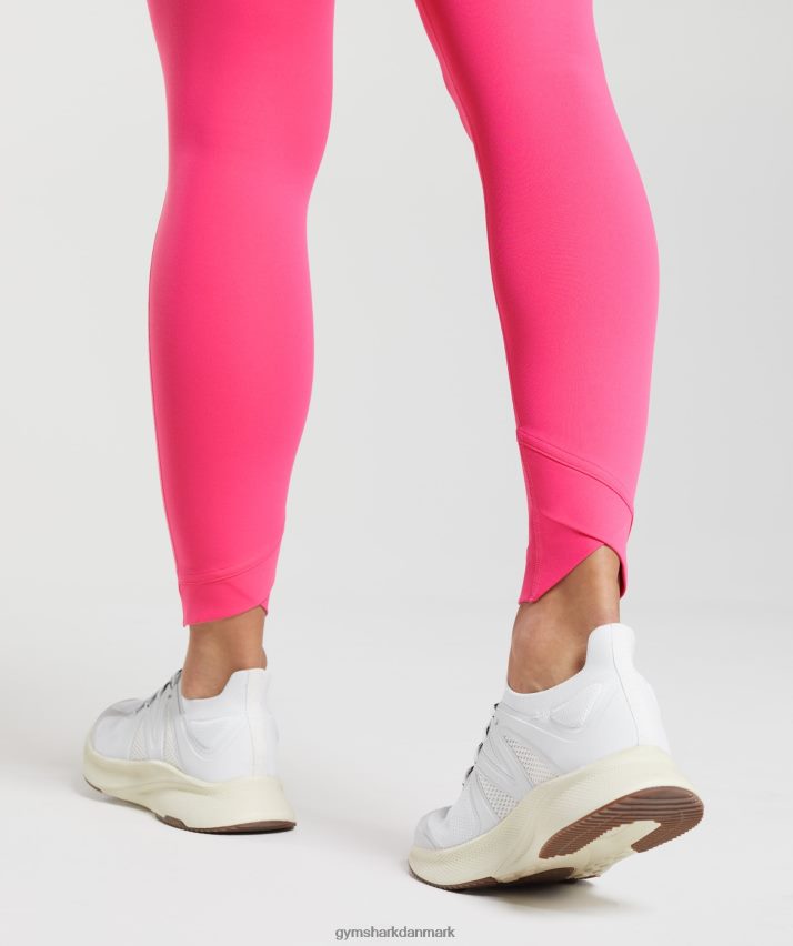 Kvinder Gymshark crossover leggings N4ZDDN274 lys fuchsia