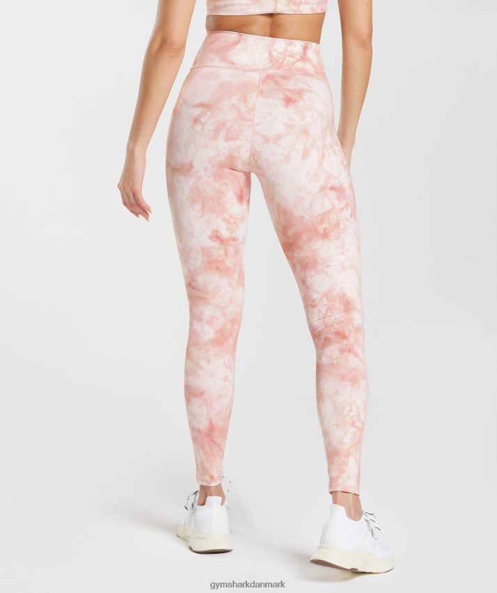 Kvinder Gymshark elevate spray dye leggings N4ZDDN266 hvid/misty pink/scandi pink