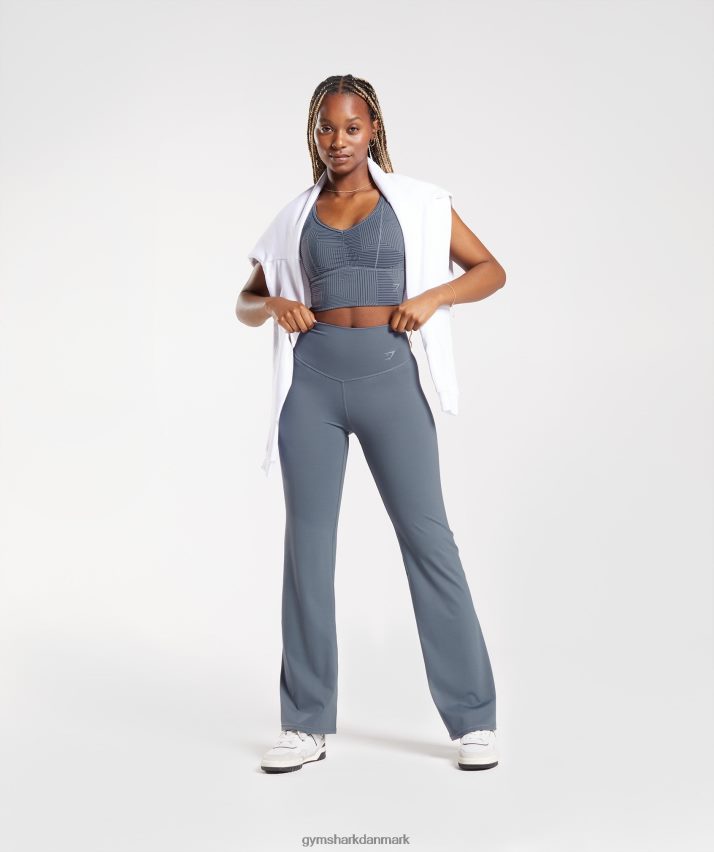 Kvinder Gymshark forhøje udsvingede leggings N4ZDDN261 aften blå