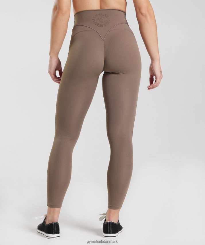 Kvinder Gymshark gamle leggings N4ZDDN339 trøffel brun