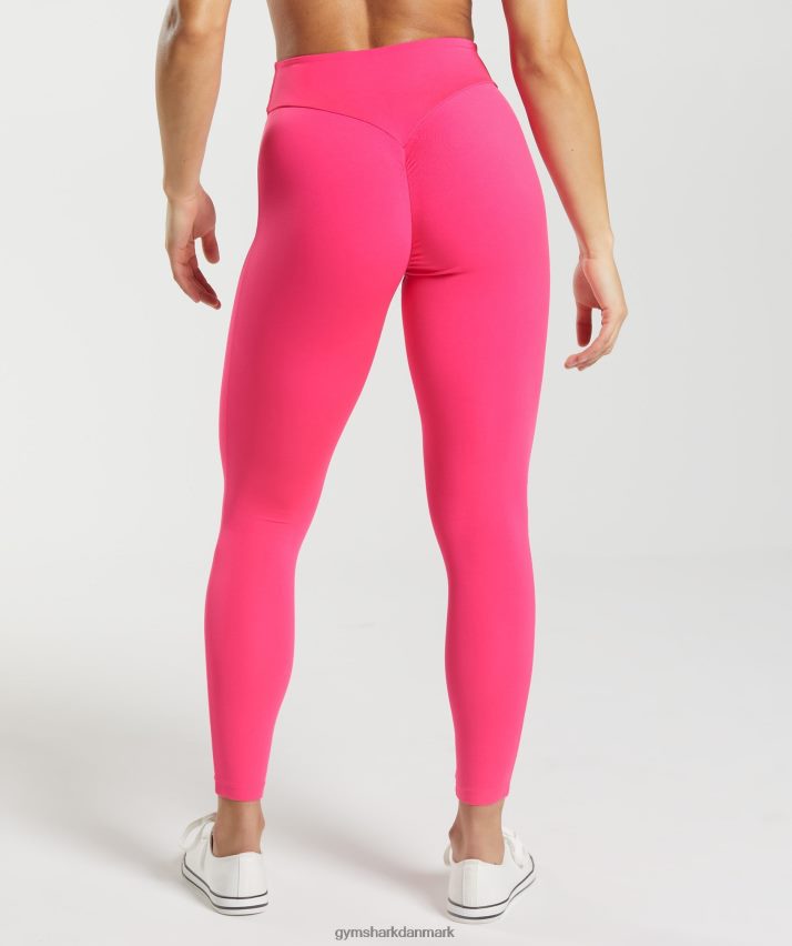Kvinder Gymshark gs power originale leggings N4ZDDN256 lys fuchsia