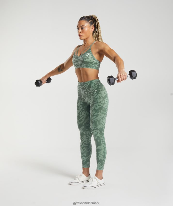 Kvinder Gymshark gs power originale leggings N4ZDDN310 pilegrøn/ørkensalviegrøn