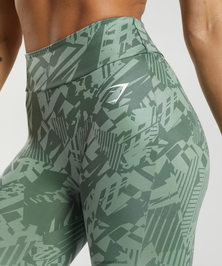 Kvinder Gymshark gs power originale leggings N4ZDDN310 pilegrøn/ørkensalviegrøn
