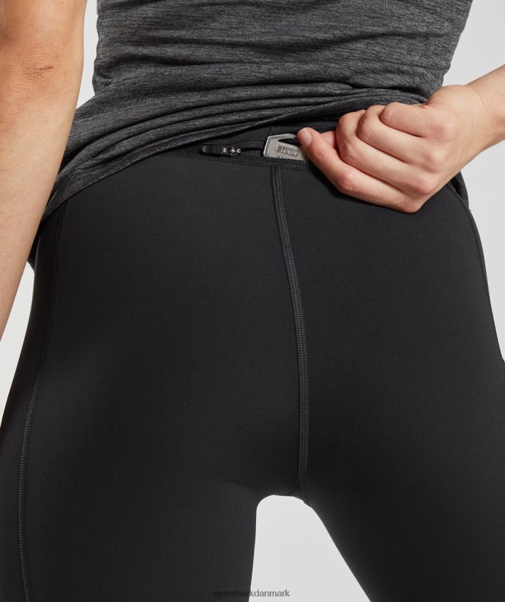 Kvinder Gymshark løbeleggings N4ZDDN277 sort