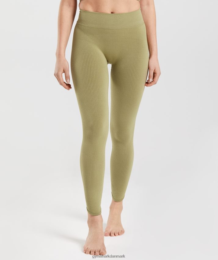 Kvinder Gymshark pause sømløse leggings N4ZDDN333 griffin grøn