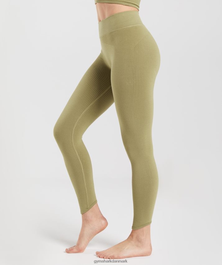 Kvinder Gymshark pause sømløse leggings N4ZDDN333 griffin grøn