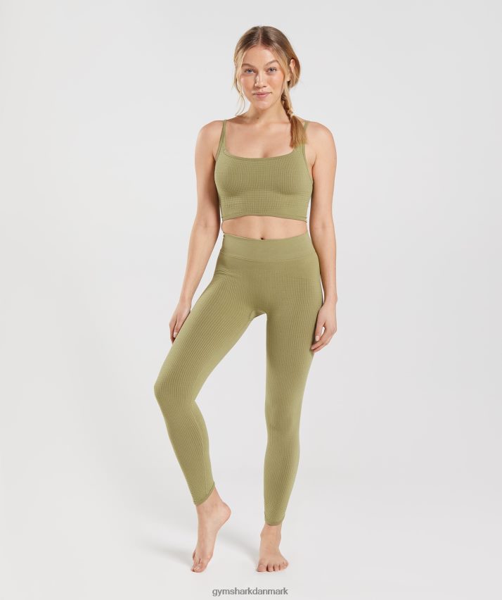 Kvinder Gymshark pause sømløse leggings N4ZDDN333 griffin grøn