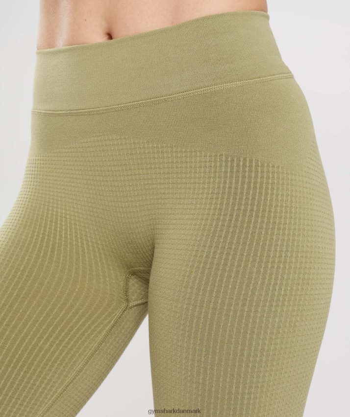 Kvinder Gymshark pause sømløse leggings N4ZDDN333 griffin grøn