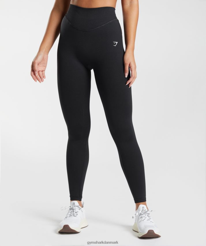 Kvinder Gymshark sved sømløse leggings N4ZDDN239 sort