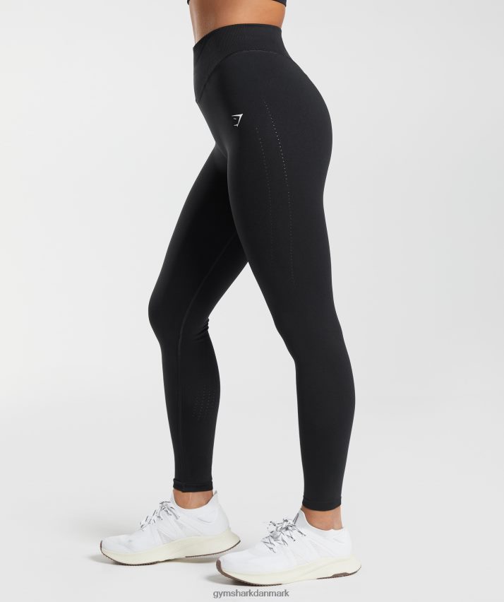 Kvinder Gymshark sved sømløse leggings N4ZDDN239 sort