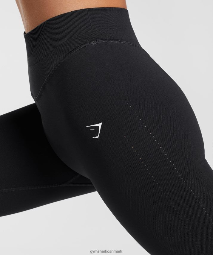 Kvinder Gymshark sved sømløse leggings N4ZDDN239 sort