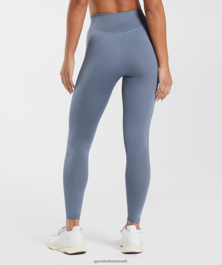 Kvinder Gymshark sved sømløse leggings N4ZDDN248 aften blå