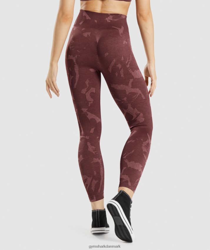 Kvinder Gymshark tilpasse camo sømløse leggings N4ZDDN306 savanne | kirsebær brun