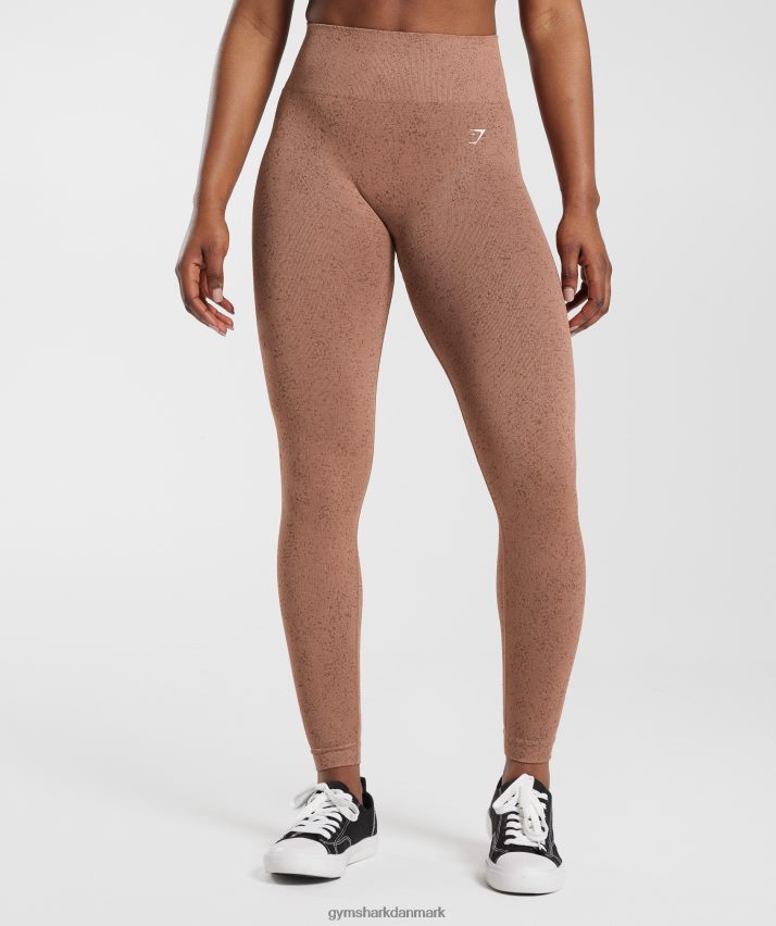 Kvinder Gymshark tilpasse fleck sømløse leggings N4ZDDN270 sandstensbrun