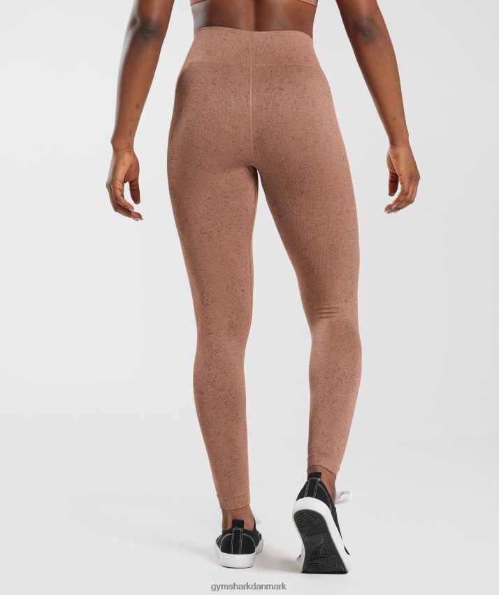 Kvinder Gymshark tilpasse fleck sømløse leggings N4ZDDN270 sandstensbrun