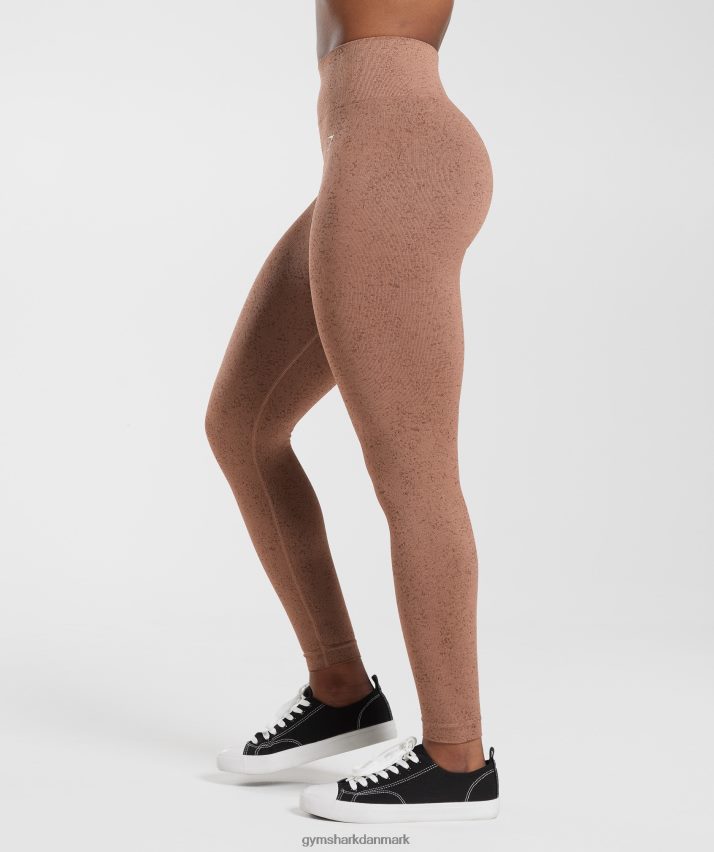 Kvinder Gymshark tilpasse fleck sømløse leggings N4ZDDN270 sandstensbrun