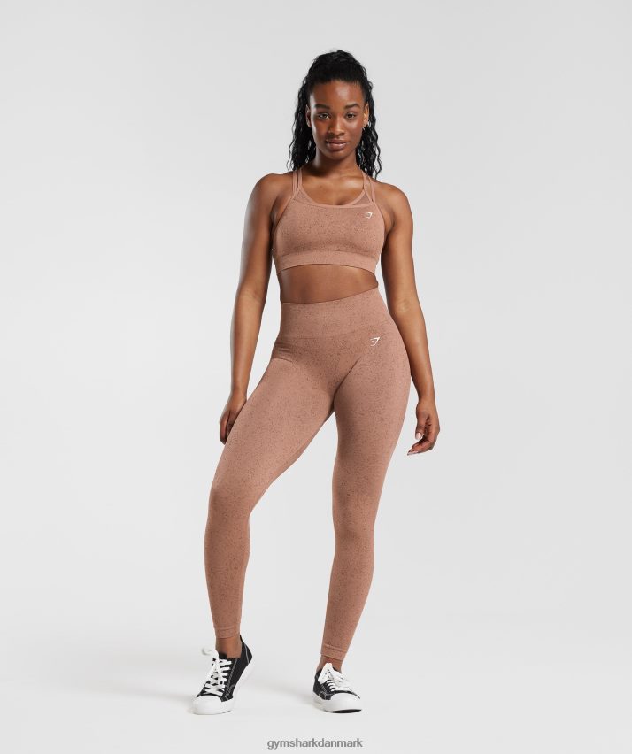 Kvinder Gymshark tilpasse fleck sømløse leggings N4ZDDN270 sandstensbrun