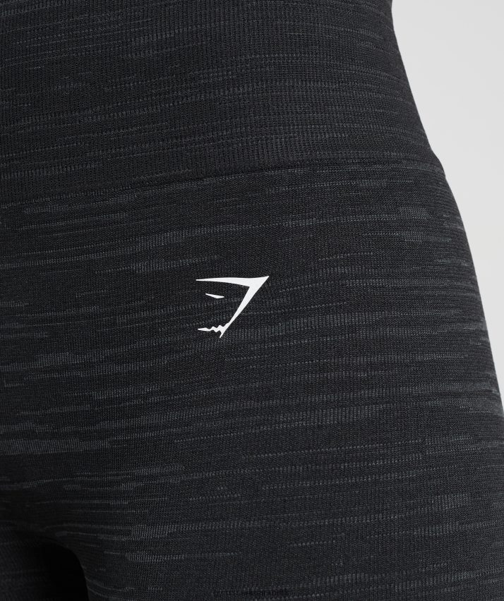 Kvinder Gymshark tilpasse marl sømløse leggings N4ZDDN297 sort/røggrå