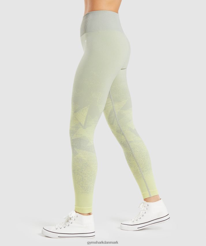 Kvinder Gymshark tilpasse ombre sømløse leggings N4ZDDN312 trekant | taupegrå print