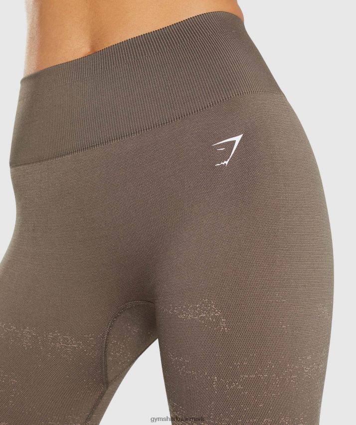 Kvinder Gymshark tilpasse ombre sømløse leggings N4ZDDN318 trekant | penny brunt print