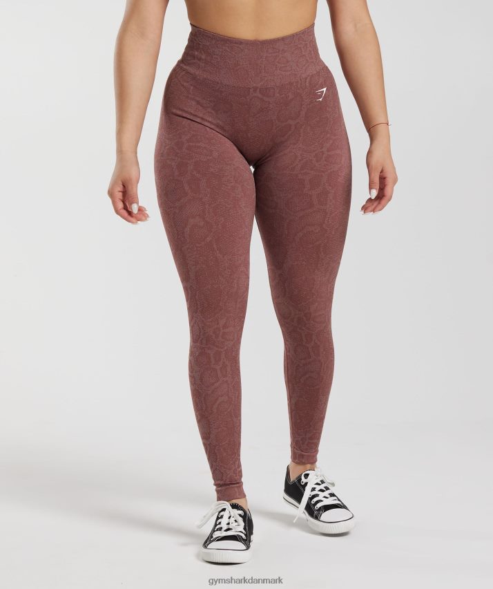 Kvinder Gymshark tilpasse sømløse leggings til dyr N4ZDDN238 moderne blush pink/magenta brun